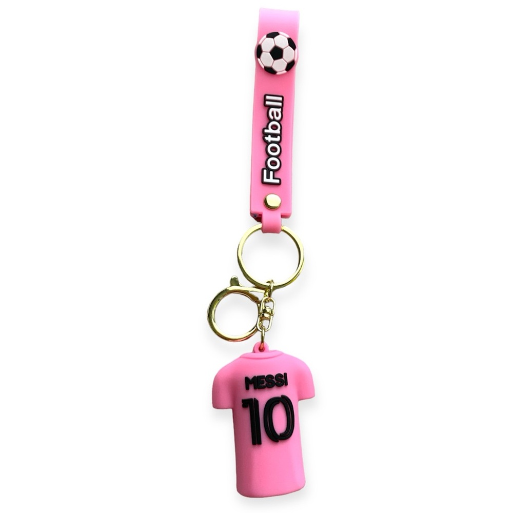 3D Silicone Global Iconic Jersey Soccer Key Chain- Messi. Generic keychain.